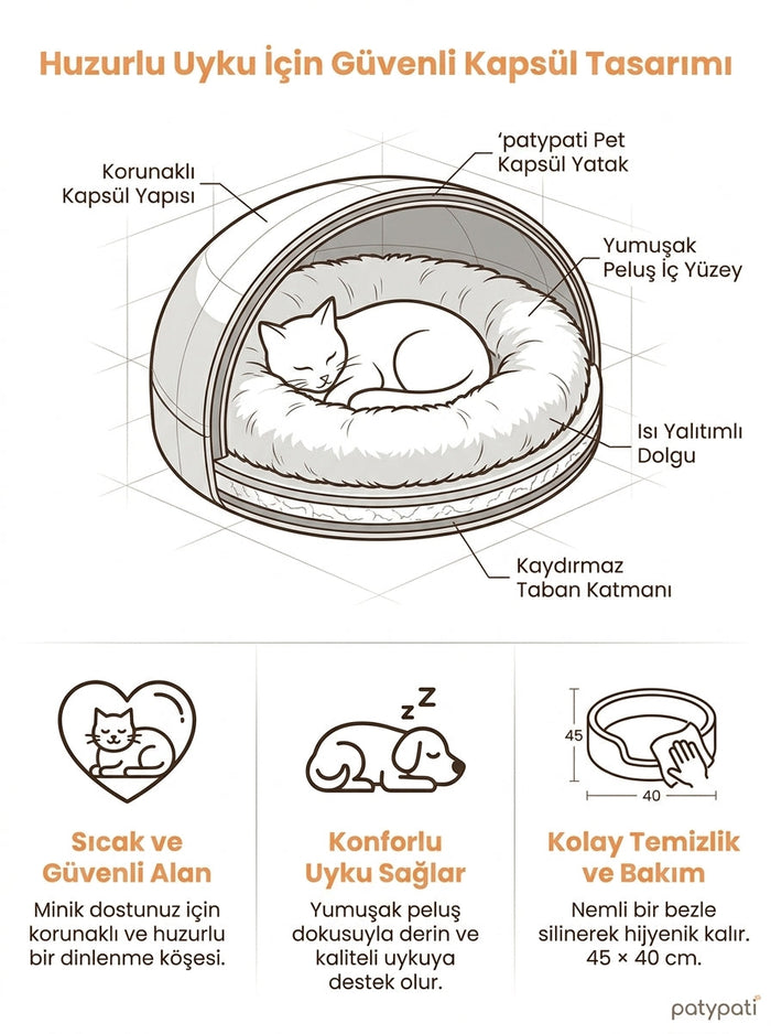 patypati Pet Kapsül Yatağı 10